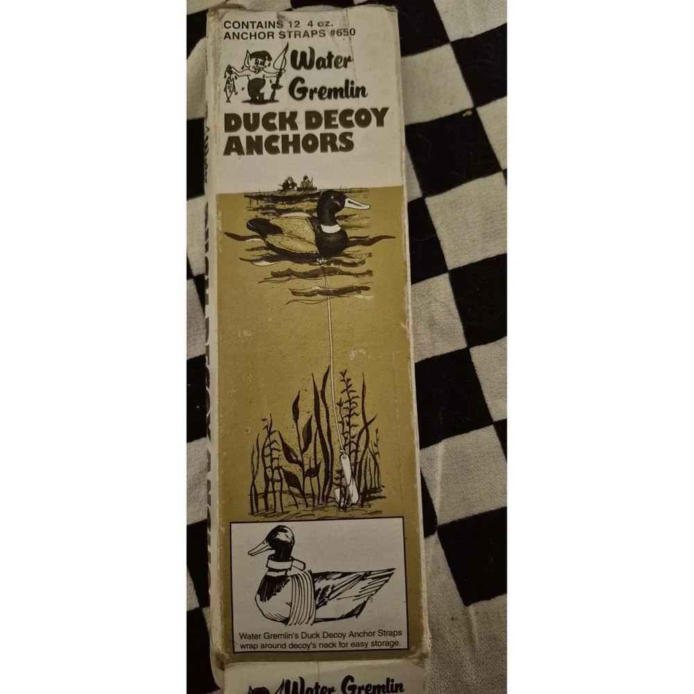 Water Gremlin Duck Decoy Anchors Lead Straps – 5pc Vintage